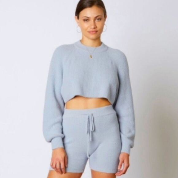 Nwt Cotton Candy LA Cropped Oversized Sweater Shirt Size XS S - Picture 1 of 4